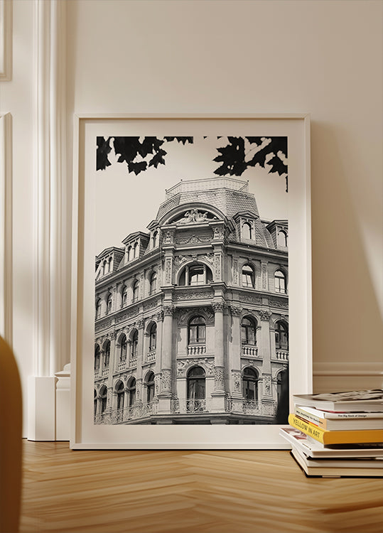 Vienna Baroque Townhouse Black & White Plakat