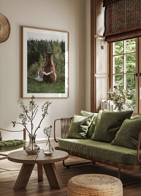 Bear And Women Plakat