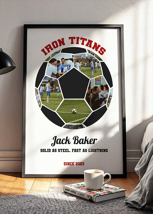 Football Ball Photo Collage Personal 2 Plakat