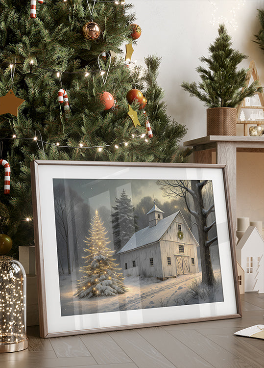 Christmas Barn Plakat