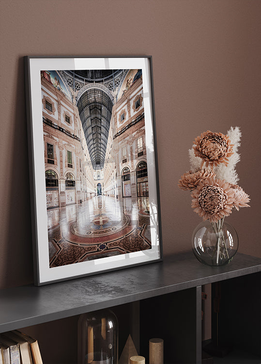 Galleria Vittorio Emanuele, Milan, Italy, Architecture Plakat