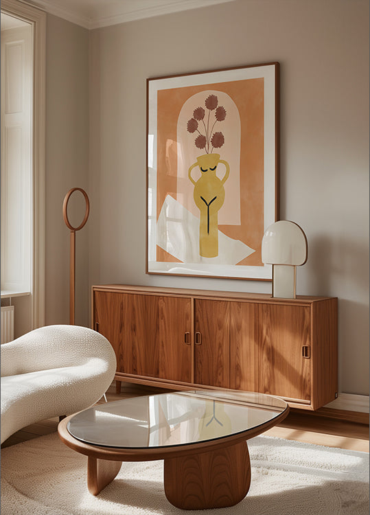 Stylized Vase Resembling A Female FormPlakat