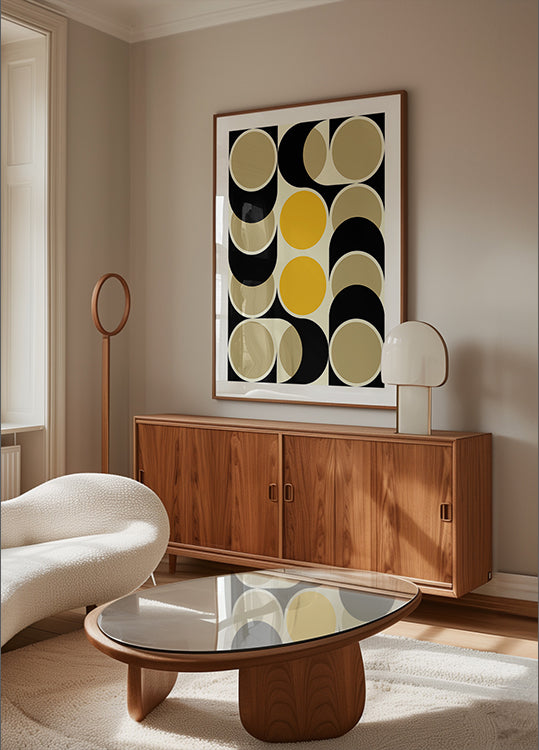 Retro Circles Dance Plakat