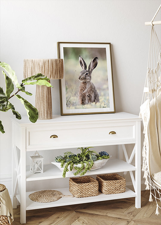 Wild Hare Close-Up Nature Plakat