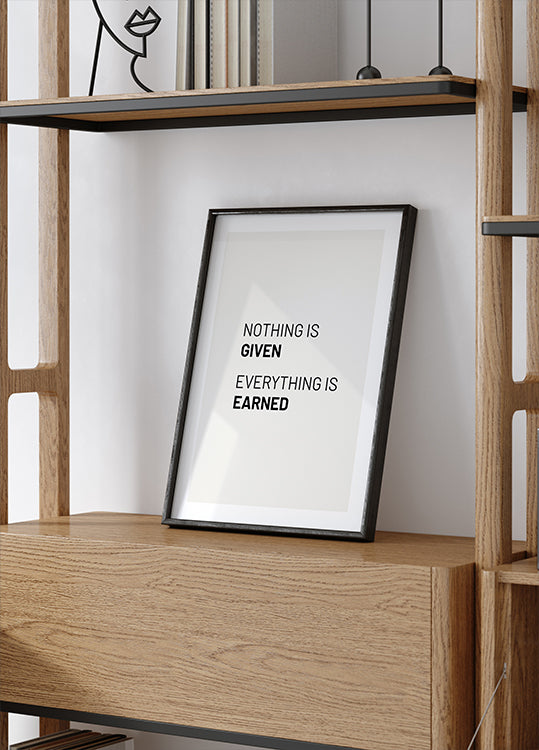 Nothing Is Given Plakat