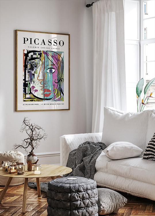 Visage, Abstract Cubist Face Plakat