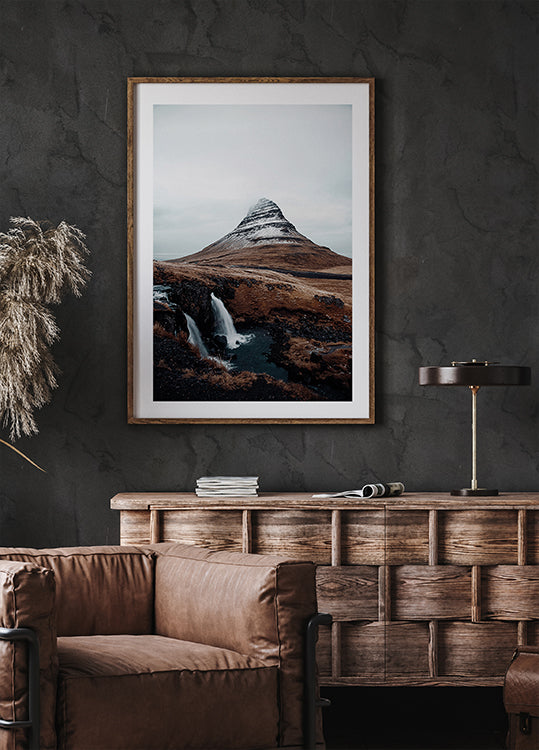 Kirkjufell Mountain and Waterfalls Plakat