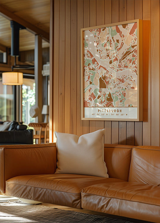 Black Maps Earth Tones 67 Plakat