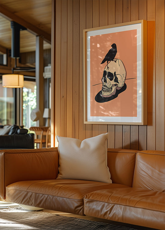 Skull And Raven Plakat