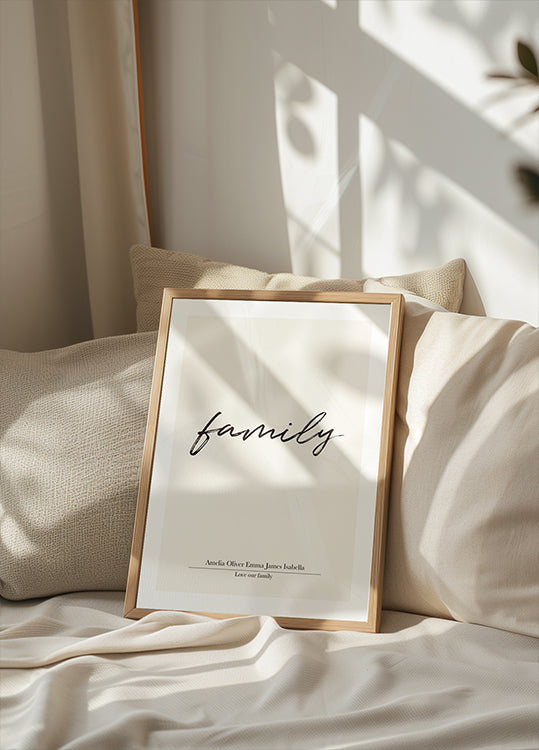 Minimalist Family Names Plakat