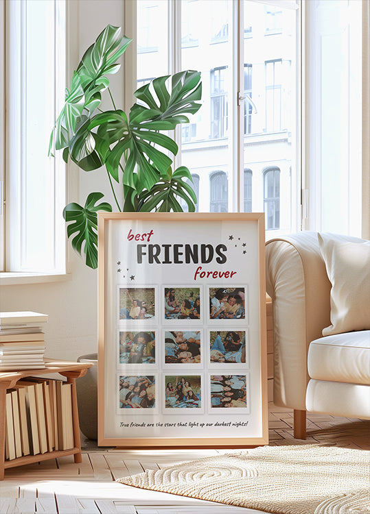 Best Friends Forever Personalized Photo Collage Plakat