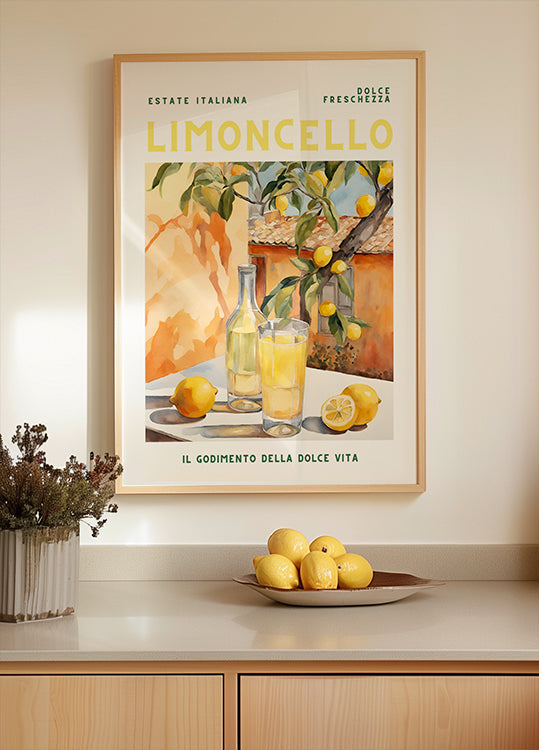 Limoncello, Aquarell, Fresh Plakat