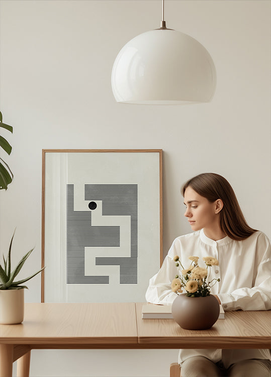 Minimalist maze Plakat