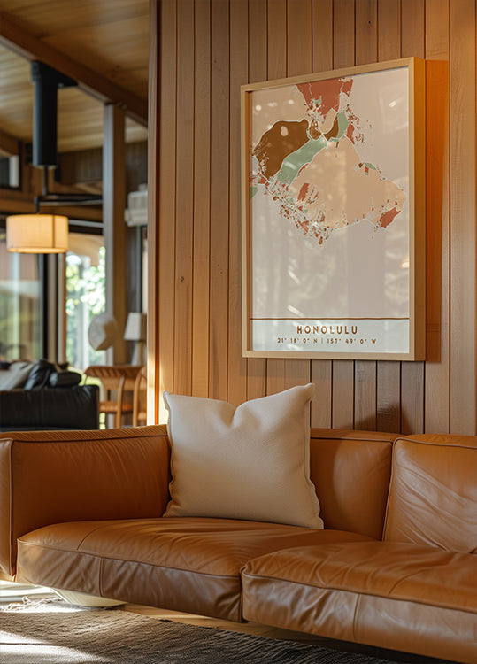 Black Maps Earth Tones 33 Plakat