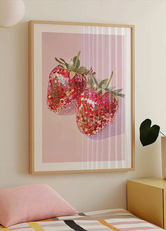 Sparkling Strawberries Plakat