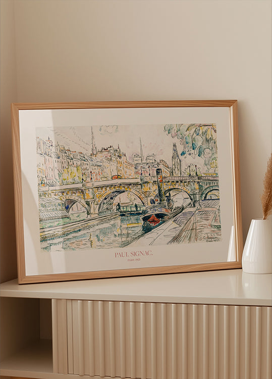 Tugboat At the Pont Neuf, Paris 1923 Plakat