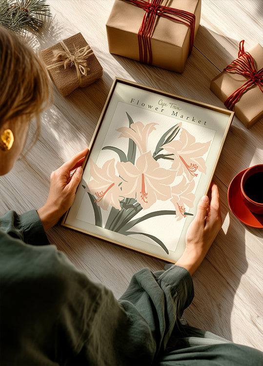 Flower Market Cap Town Amaryllis Plakat