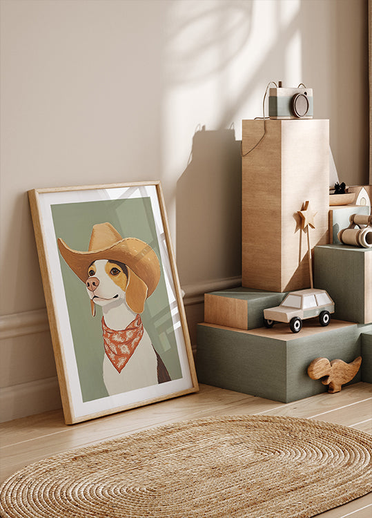 Cowboy Beagle Dog Plakat