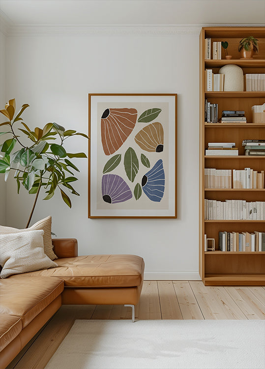 Abstract Flowers Plakat