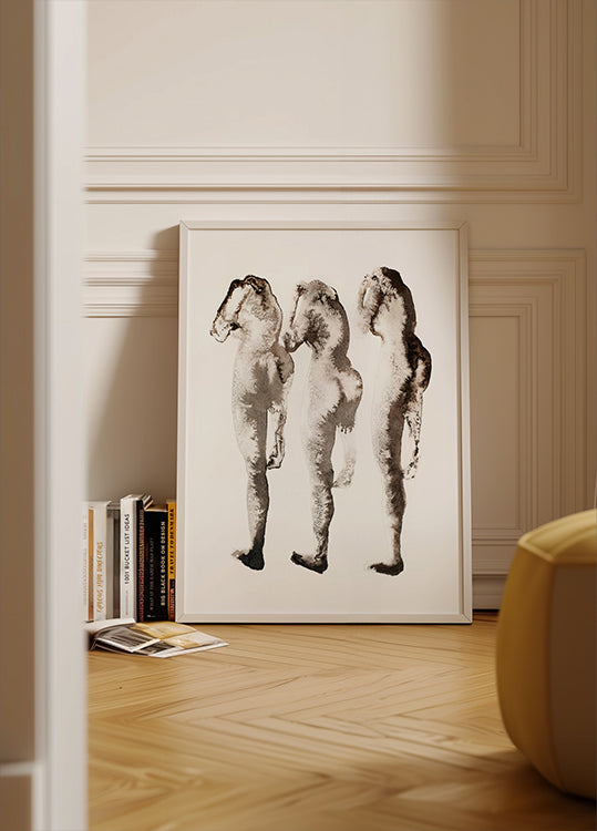 Figure Study 3x (nach Muybridge) Plakat