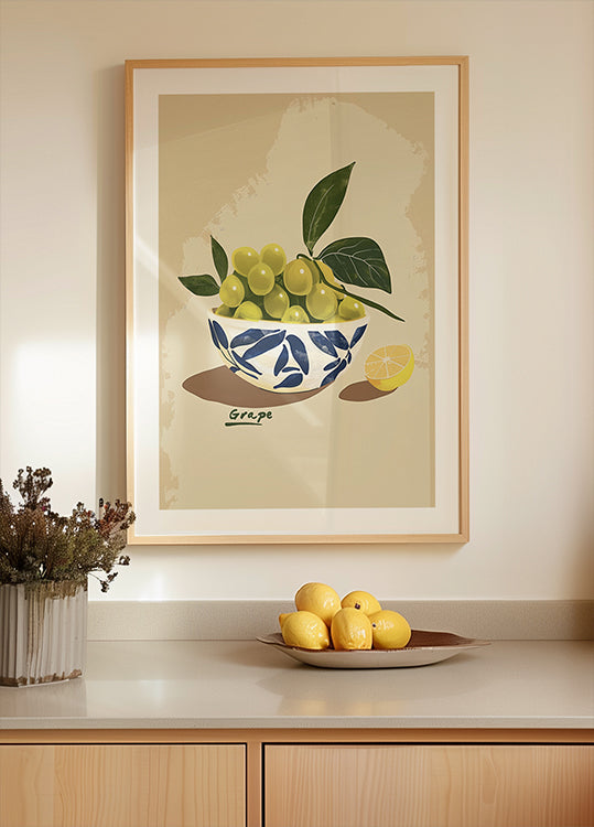 Bowl of Grapes Plakat