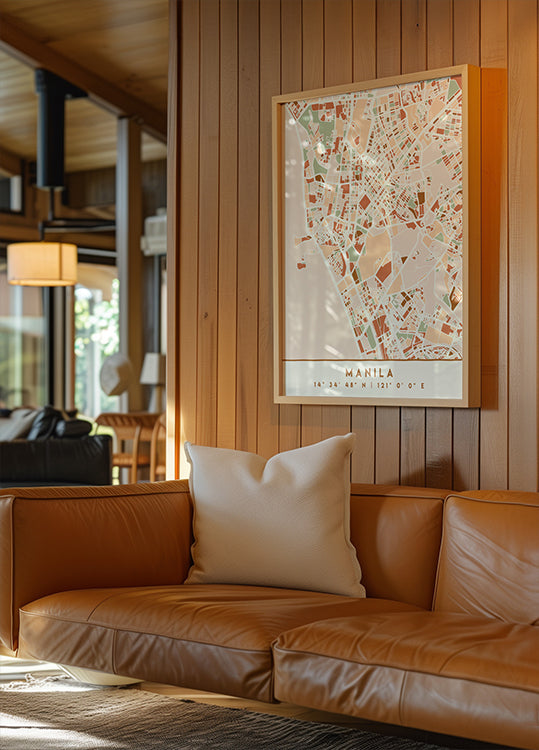 Black Maps Earth Tones 46 Plakat