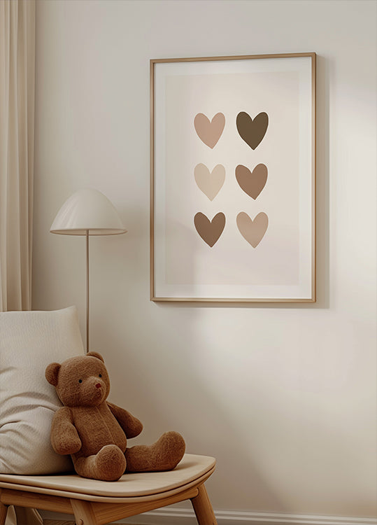 Neutral Heart Grid Plakat
