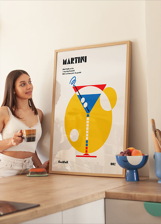 Martini Bauhaus Cocktail Plakat
