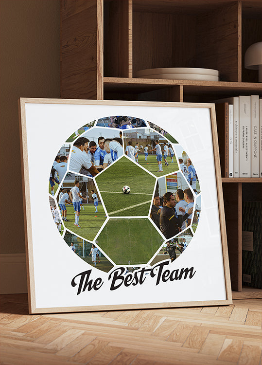 Soccer Ball Photo Collage Personal Plakat