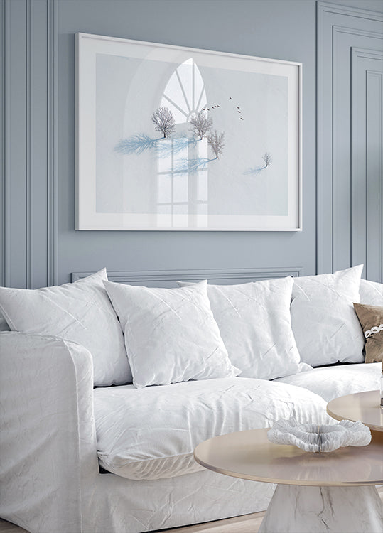 Trees and Birds Plakat