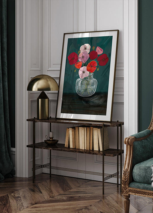 Vase with poppys Plakat