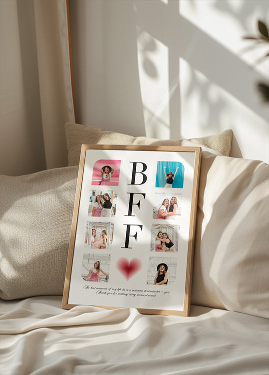 BFF Personalized Photo Collage Plakat