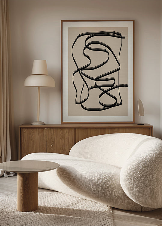 Flowing Lines Maze Plakat