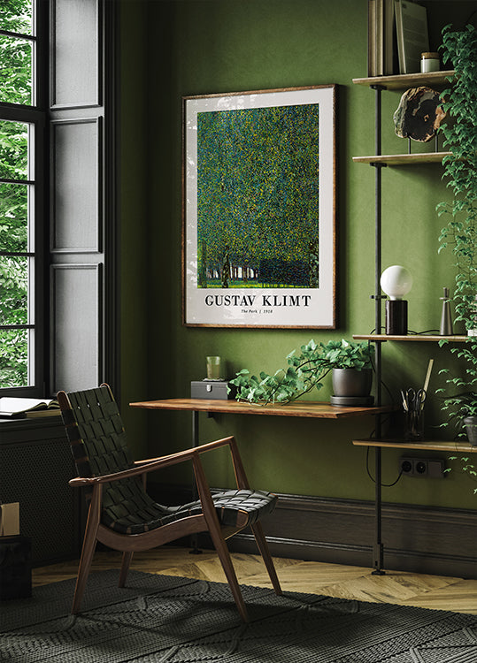 The Park, pointillist landscape tree Plakat