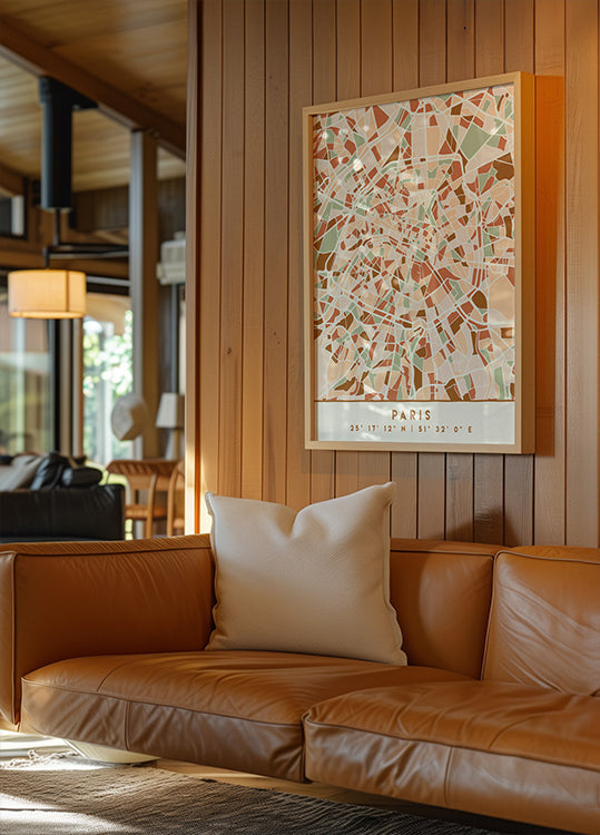 Black Maps Earth Tones 64 Plakat