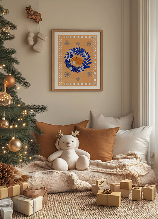 Folk Winter Fox Plakat