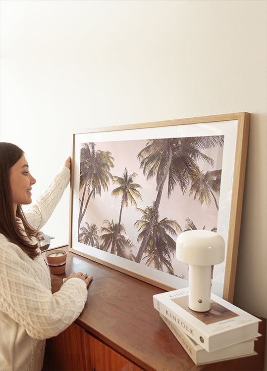 Blush Palm Trees