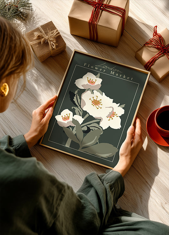 Flower Market London Hellebore Plakat