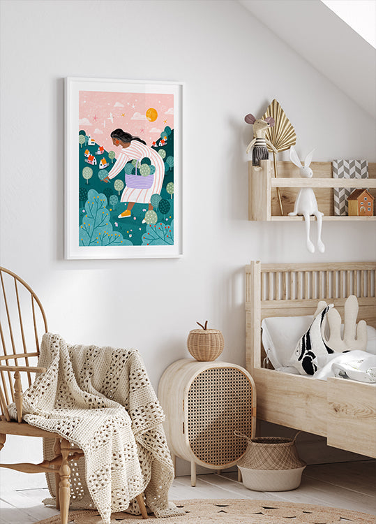 A Woman Tree Picking Plakat