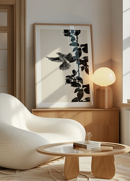 Bird Botanical Plakat