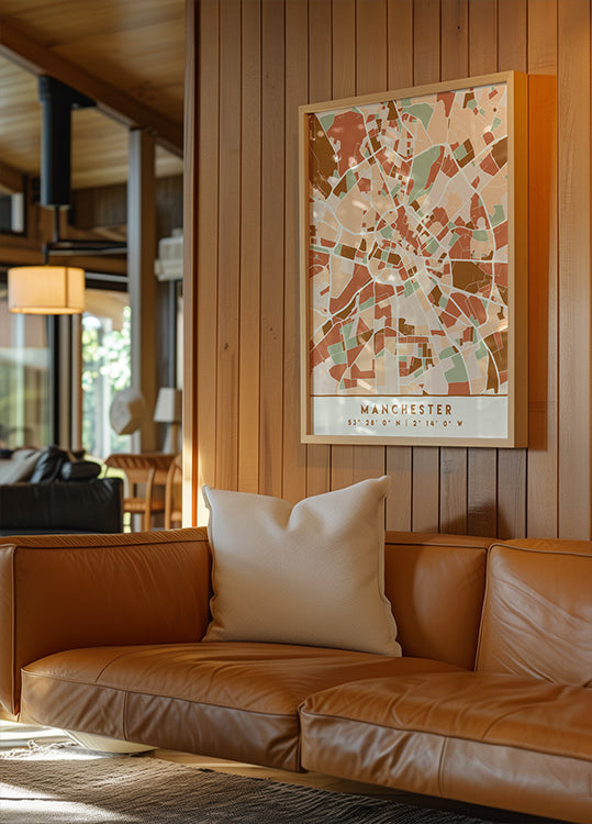 Black Maps Earth Tones 45 Plakat