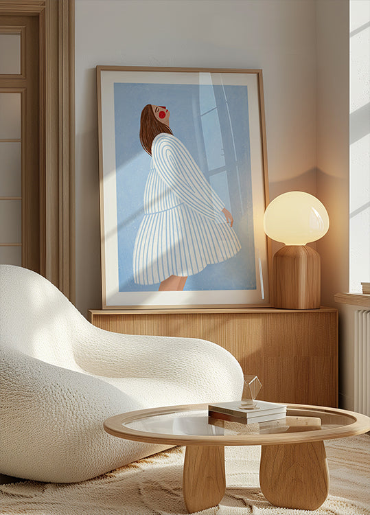 The Woman With the Blue Stripes Plakat