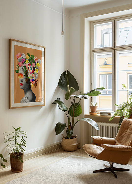 Floral portrait Plakat