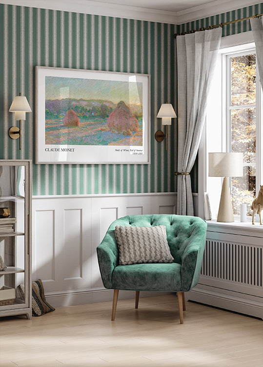 Claude Monet - Stacks of Wheat, End of Summer Plakat