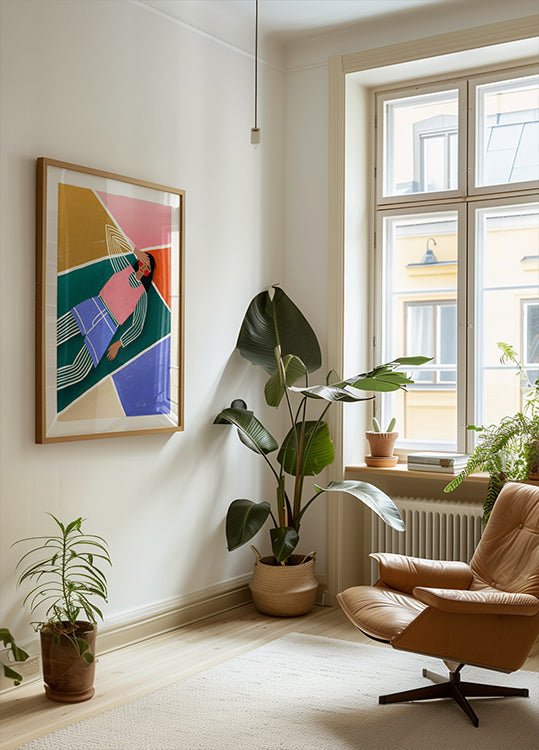 Vibrant Lady Resting Plakat