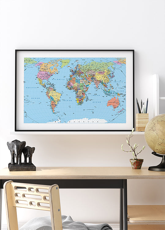 World Map Plakat