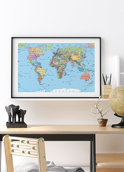 World Map Plakat