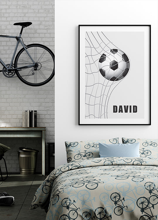 Football, Personalized Name Print Plakat