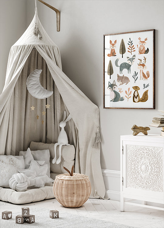 Cute Animals No 1 Plakat