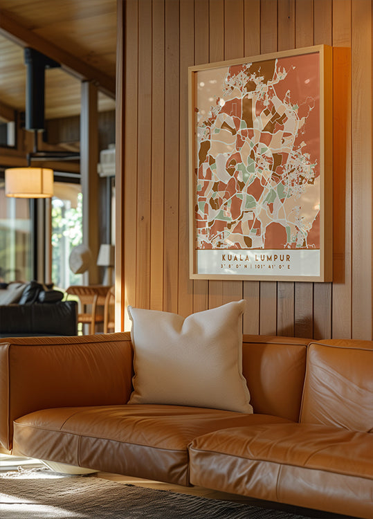 Black Maps Earth Tones 37 Plakat